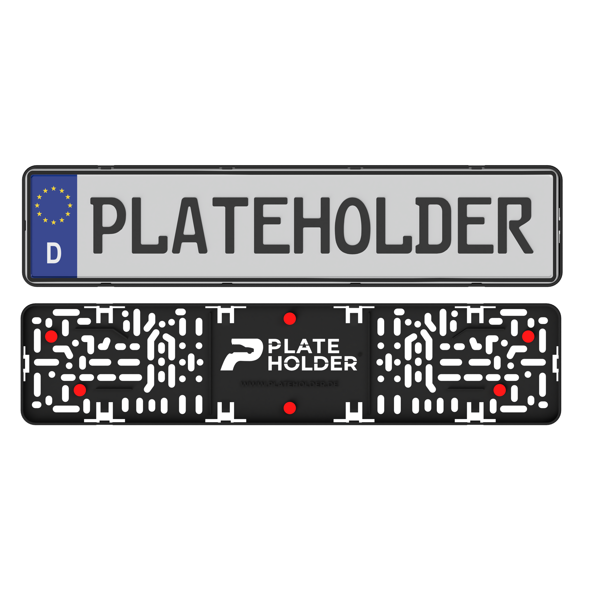 Nummernschildhalter mit Edelstahl Rahmen Standard Kennzeichen am Auto