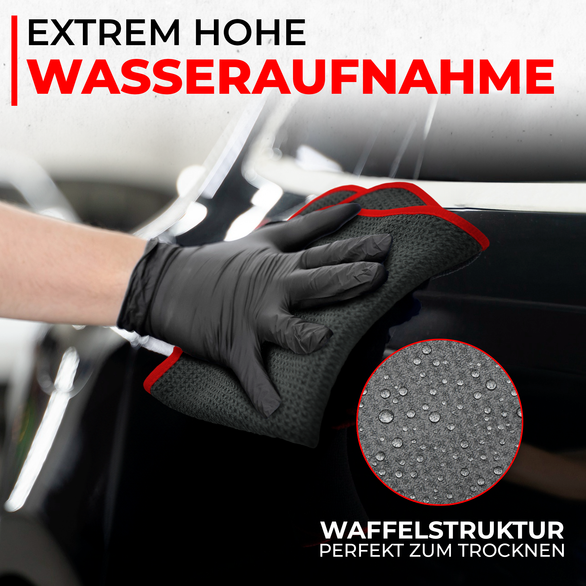 Premium Waffeltuch 3 Stück 40x40cm