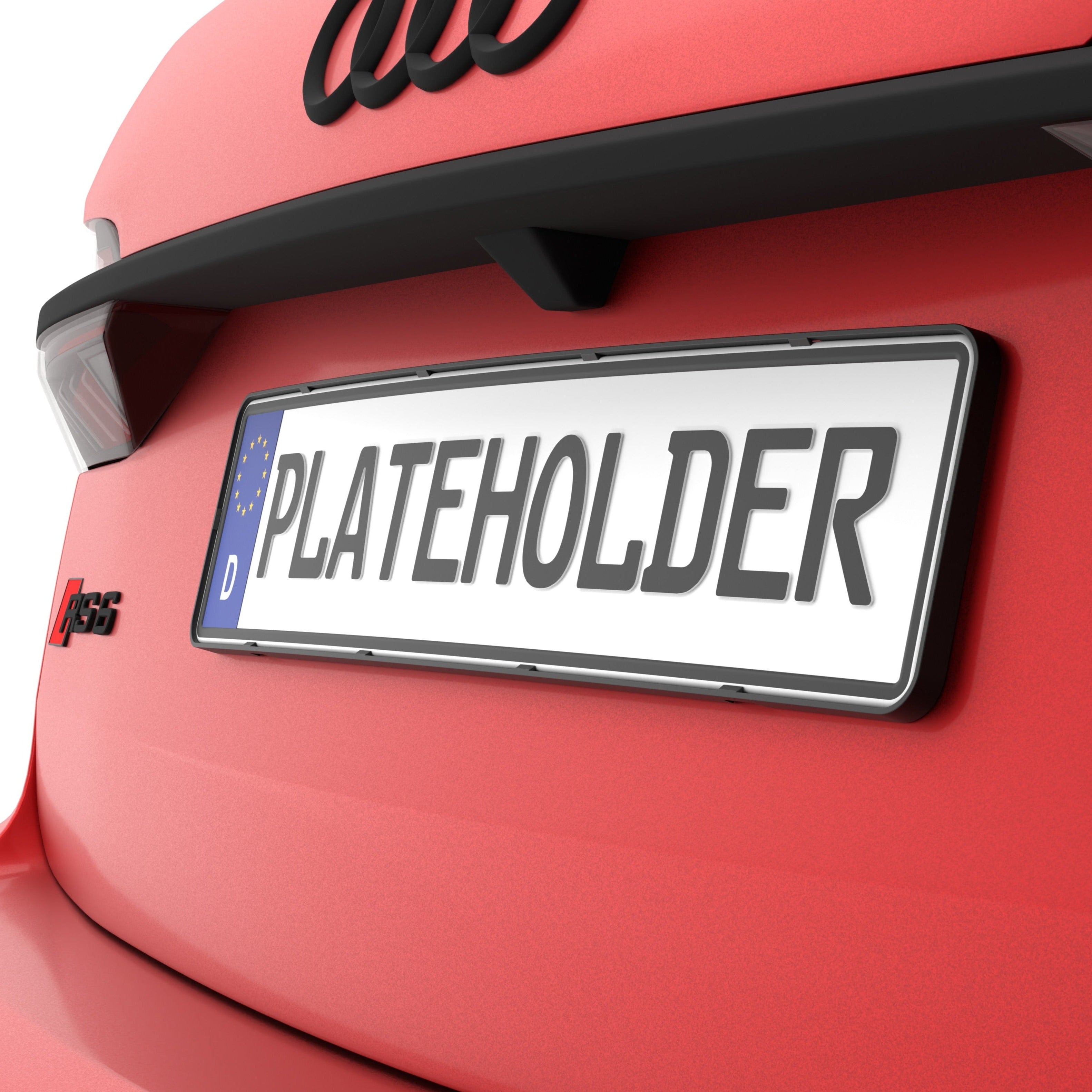 Number plate Holder for Car, Set of 2, Manche Führen, Manche Folgen with  Mounting Screws (EU Standard Size 52 cm), German Version : :  Automotive